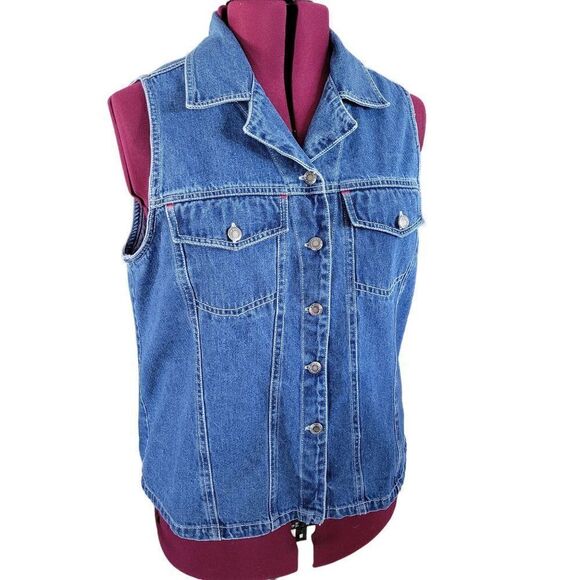 Atlast Plus Denim Lace-Up Vest (Size 1X) - Picture 6 of 6
